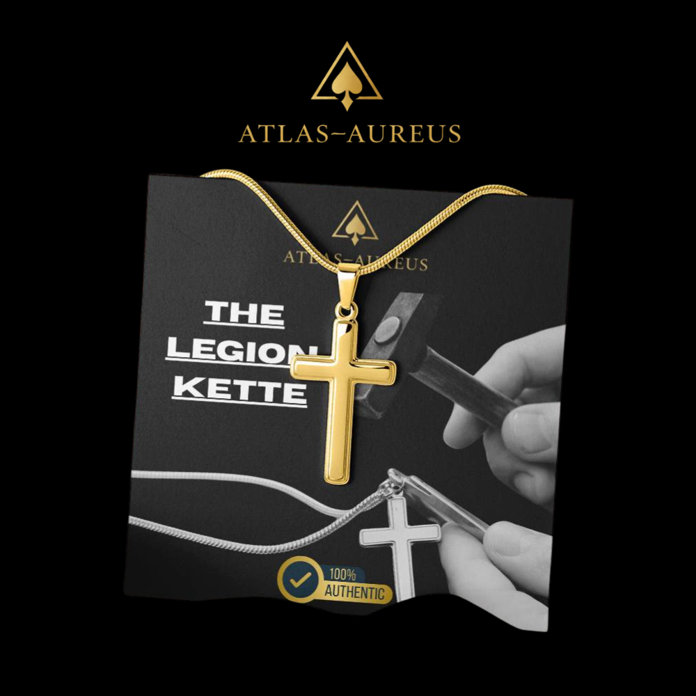 Minimalistische Unisex Kreuzkette mit verstellbarer Schlangenkette in 18k Gold oder poliertem Edelstahl